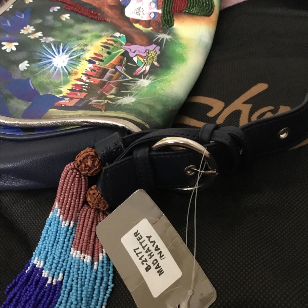 NWT Disney MAD HATTER Limited Edition Leather Sharif Shoulder Bag - Picture 7 of 14